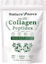 Nature's Nova Multi Collagen Peptides Powder - Type I,II,III,V,X met Biotine, Hyaluronzuur, Vitamine C - Ongearomatiseerd, Gemakkelijk opgelost, Niet-GMO