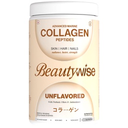 Beautywise Advanced Hydrolyzed Japanese Marine Collagen with Glutathione | For Radiance, Hydration, Youthful Skin | Fast-Absorbing 200gm, Clinically Proven | Skin, Hair & Nails | Unflovoured (25 Servings)