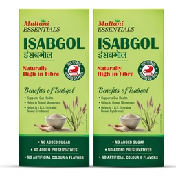 Multani Essentials Isabgol | Psyllium Husk Powder - 100gm (Pack of 2) | For Gut Health And Irritable Bowel Syndrome | Effectively Relieves Constipation | Fibre Supplement For Digestion | Chemical Free | No Added Sugar Or Artificial Flavour
