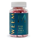 WEEM Hair Skin & Nails Gummies | Vegan Biotin Vitamins for Women & Men | Supports Healthy Hair, Strong Nails & Glowing Skin | Extra Strength Beauty Supplement