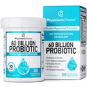 Physician's CHOICE Probiotics 60 Billion CFU | 10 Probiotic Strains + Organic Prebiotics | Digestive, Gut & Immune Health Support | Supports Occasional Gas & Bloating | for Women & Men | 30 Capsules