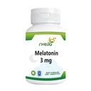 Nveda Melatonin 3mg | Natural Sleep Aid Supplement | Supports Deep Sleep, Stress & Anxiety Relief | Non-Habit Forming | 60 Tablets