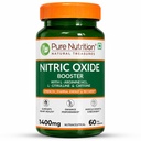 Pure Nutrition Nitric Oxide Booster Supplement 1400mg | Nitric Oxide Booster for Men and Women With L-Arginine, L Citrulline & Caffeine For Muscle Growth Recovery, Immune Booster & Energy Management - 60 Veg Capsules
