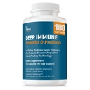 Dr. Tobias Deep Immune Probiotica & Prebiotica, Dual Action Digestie & Immune Ondersteuning met PreforPro Prebiotica & Vertraagde Release Spore vorming Probiotica voor vrouwen & Mannen, 180 Capsules, 90 Servings