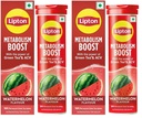Lipton Metabolism Boost with 150mg Green Tea Catechins and 50mg ACV (Apple Cider Vinegar) | For Weight Loss & Fat Burn | Zero Calories | 16N Effervescent Tablets | Watermelon Flavour (Pack of 2)