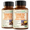 Saffraan Supplementen 89mg Saffraan Extract en 1000mg Tumerische Blend 