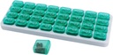 Maandelijkse pil Organisator, Large Travel pil Box 31 Dag, Dagelijkse pil geval, Pillenhouder Container voor Vitamine, Geneeskunde, Supplement, Visolie, Groen