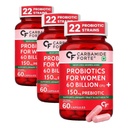 Carbamide Forte Women’s Probiotics Supplement 60 Billion CFU | Vaginal Probiotics & Gut Health Supplements with Cranberry Extract | 60 Veg Capsules (Pack of 3)
