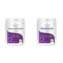 nature's velvet Advanced Prebiotics, Immune System Booster and Dietary Fiber Powder - 300g | Natures Velvet Lifecare Micronised Glutamine Monohydrate, 300 gms - Pack of 1