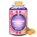 NATURYZ Yummeez Melatonin 10mg Gummies for Sleep - Non-Addictive | No Added Sugar | Valerian Root, Chamomile | Enhance Sleep Quality for Restful Nights, Wake Up Fresh & Energetic - 30 gummies(Orange Flavour)