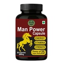 Dr. Playmore Herbal Man Power Capsules | Men’s Energy & Stamina Booster with 25 Ayurvedic Herbs | 30 Capsules