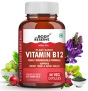 The Body Reserve Plant Based Vitamin B12 Supplement For Men & Women 60 Capsules Organic Vitamin B12 For Nerve And Brain Health Vegan Capsules, Daily One 60 Days Pack