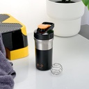Nayasa Alloy Cross Fit Stainless Steel Gym Shaker Bottle | 900ml | Leakproof & Durable | Pre & Post Workout Shaker Bottle | BPA-Free Sports Shaker for Protein, Smoothies | Gym & Fitness Bottle | Black