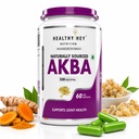 HealthyHey Nutrition AKBA with 85% Boswellic Acid & Curcumin - 100% Natural - Joint Health Supplement-60 Veg Capsules Acetyl-keto-beta-boswellic acid