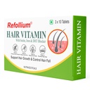 Refollium Hair Vitamins with DHT Blocker, Biotin, Iron, Omega for Control Hair Fall, Hair Growth Supplements for Women & Men (30 Veg Tablets)
