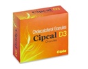 Cipla Cipcal D3 Cholecalciferol Granules For Bone and Joint Care, Vitamin D3 Supplement, Pack of 1 Sachets (Pack of 10 Sachets)