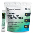 Dr. Berg Sport Hydration Electrolytes Powder w/More Salt (Pink Himalaya) - 30 Keto Electrolytes Powder Packets w/a Delicious Salty Raspberry & Citroen Smaak - Inclusief 1.000 mg kalium
