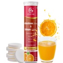 Glutathione Collagen 1000mg Effervescent Tablets – with Vitamin C, E & Hyaluronic Acid – Skin Brightening, Anti-Aging, Hydrating, 10 Tablets – Fast Absorption, Sugar-Free