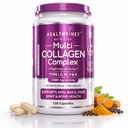 HealthyHey Nutrition Multi Collagen Complex - Type I, II,III, V & X - 120 capsules
