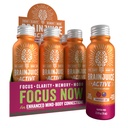 BrainJuice Active Focus & Energy Drink Shots, Supports Endurance, Récupération et Clarté, Non-OGM, Sans gluten, Nootropics, Alpha GPC, B Vitamines et Thé vert biologique, Açai grenade, 2,5 fl oz, 12 Pack