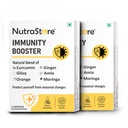 NutraStore Immunity Booster Men & Women | 6 Veg Capsules (Pack of 2) | Vegetarian Immunity Support Capsules | Curcumin, Giloy, Amla, Moringa, Ginger, Orange & Piperine | Natural Defense Support