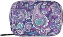 Paisley bloem paarse pil Box 7 dagen pil geval tas reizen pil Organisator tas met rits draagbare wekelijkse geval Compacte grootte voor vitamine supplement houder