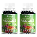 VITINITY Veggies supplement-made met Real Super Veggies Delicious Gummies(120 Kauwen),30 Veggies,Herbs,Fruit en groentesupplement,Non-GMO,Pectin-Based,Gluten-Free,Geen pillen (60 dagen)