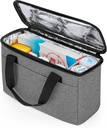Trunab First Aid Bag Lege Small Medicine Storage Case, Insulated Medication Cooler Bag, Travel Pill Bottle Organizer voor Prescription, Insuline, Supplementen of medische benodigdheden, Grey(Bag Only)