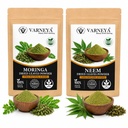 Naturals Organic Moringa Leaf Powder 100g + Neem Leaf Powder 100g Pack of 2 | 100% Pure Ayurvedic Herbs | Herbal Tea & Kadha Ingredients