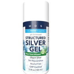 Colloïdale Silver Gel, Burn en Wound Care met Aloë Vera - 30ppm pH Balanced Formula Helpt Soothe Burns, Sores & Eczema - Gestructureerd Zilver - Made in USA (3.38 oz)