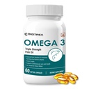 Biotrex Nutraceuticals Omega 3 Triple Strength Fish Oil Enriched With Salmon Fish Oil (Omega 3), EPA, DHA, Astaxanthin, Evening Primrose Oil - 60 Softgel Capsules
