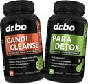Candi Cleanse & Intestine Detox Support Supplement Pillen - Extra sterkte Probiotische Cleanser met Intestinal Flora Gut Ondersteuning - Natuurlijke Orale Kruiden Oregano, Caprylzuur, Wormwood & Black Walnut