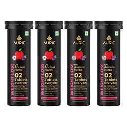 Auric Get Slim Effervescent | 80 Tablets Power of Green Coffee, Green Tea, Grape Seed & Garcinia Cambogia | For Men & Women