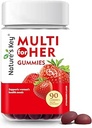Nature's Key Women's Strawberry Flavored Multivitamine Gummies, 90 Telling, Immune Support, 18 Essentiële Vitaminen, Niacin, Pantotheenzuur, Biotine, Calcium & Folic Acid
