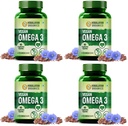 Himalayan Organics Vegan Omega 3 6 9 Supplement for Heart, Bone & Skin Health – 90 Veg Capsules (Pack of 4)