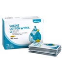 Winnaar Steriele Saline Wipes, 6" x 8" Large Personal Care Wipes, Gentle Saline Pads voor Piercings, Multi-Purpose voor gevoelige ogen en gezicht, individueel verpakt, 70 Tellen