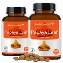 Herb Essential Carica Papaya Leaf Extract 500Mg, 60 Count (Pack of 2)