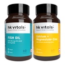 hk vitals Calcium Magnesium & Zinc + Fish Oil, 2 x 60 Tablets