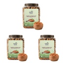Paper Boat Premium Smoked and Roasted Almonds Himalayan Pink Salt, Healthy Snack - Salted Badam, Reusable Jar 1Kg (Pack of 3)