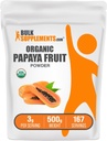 BulkSupplements.com Biologische Papaya Fruitpoeder - Smaakpoeder, afkomstig van Carica Papaya Fruit - Glutenvrij, 3g per portie, 500g (1.1 lbs) (verpakking van 1)