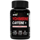 NutriJa Yohimbine Plus Caffeine | Stack of Yohimbine 2.5mg, Caffeine & Green Tea Extract | Perfect Synergy Promotes fat loss, Energy & Focus (Pack of 2 60 capsules (120 Capsules))