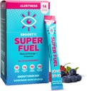 EBOOST Energie Drinkpoeder, Super Brandstof - Blauwe Raspberry, 14 Packets - Pre-Workout Powder Energy Drink Mix - Natuurlijke Energie, L-Tyrosine, L-Theanine & Vitaminen - Preworkout voor vrouwen en mannen te gaan