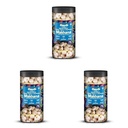 Happilo Premium Makhana Himalayan Pink Salt & Pepper Jar 80g | Roasted Foxnuts, Phool Makhana | Healthy Snacks | Low Calorie & Vegan (Pack of 3)