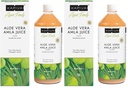 Kapiva Aloe Vera + Amla Juice | Cold-pressed Juice for Glowing Skin | Helps with Metabolism (1L) (Pack of 2)