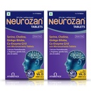 Neurozan Tablets for Brain Health | Memory Enhancement, Cognitive Support & Focus | Natural Vitamins & Nutrients for Mental Clarity | Gluten free & Vegetarian (Pack of 2)