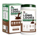 Long Looks Ayurvedic Growth & Development Powder for Kids & Teens | Supports Bone Strength, Nutrient Absorption & Physical Development | with Ashwagandha, Saffron, Moringa & Plant-Based Protein |200g