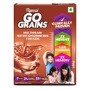 Manna Go Grains Nutrition Powder for Kids. Clinically Proven to Support 2X Growth, Immunity & Memory 1.5X Stamina, Multigrain 7 Grains Ragi, Bajra, Millets and Pulses. Naturally sweetned with stevia. Chocolate Flavor 400g