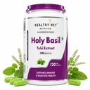 HealthyHey Tulsi Extract (Holy Basil Extract) - Supports Stress and Immune System - 120 Vegetarian Caps (Pack of 1)