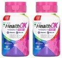Health OK Women Multivitamin 30 Tablets – Strawberry Flavour, Pure Vegetarian, 19+ Essential Vitamins & Minerals with Biotin & Ginseng | Hair Skin Nails, Energy & Bone Health Support pack of 2