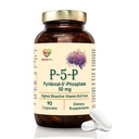 P5P (Pyridoxal 5’- Phosphate) – Active Vitamin B6 for Energy, Brain Function, and Nervous System Support – 90 Capsules